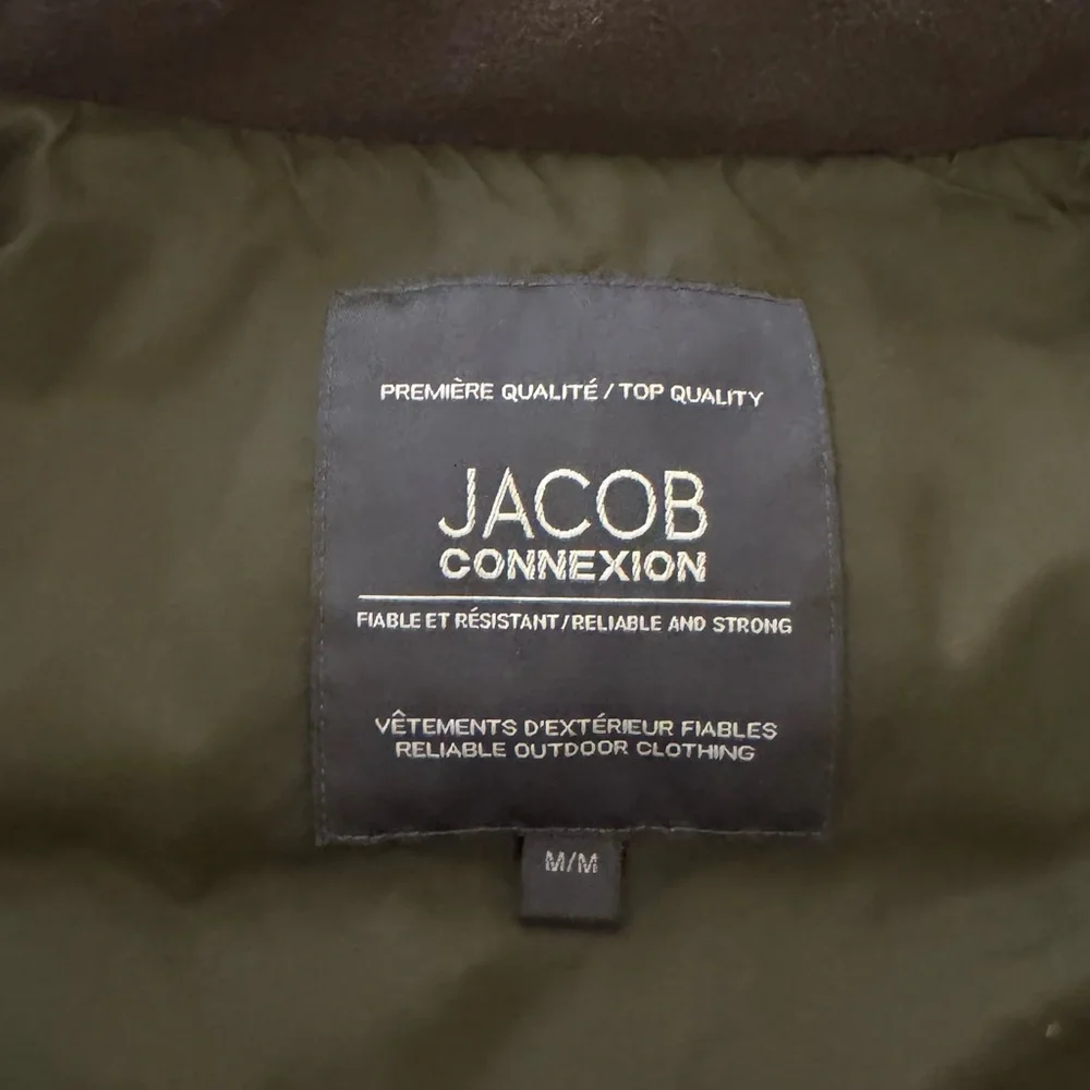 Jacob Connexion Olive Green Quilted Vest - Picture 3 of 4